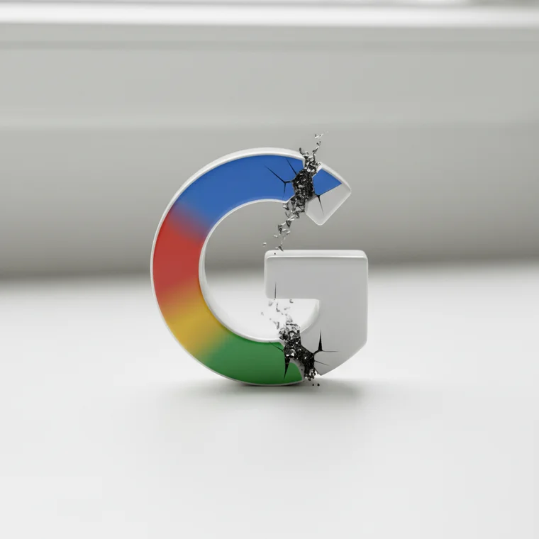 Osoba analizująca negatywną opinię w Google na ekranie laptopa, zastanawiająca się, czy anonimowo zgłosić zniesławienie w Google Opinie