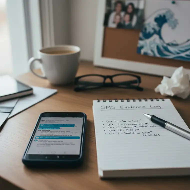 Jak dokumentować stalking SMS-owy u nastolatka w szkole średniej