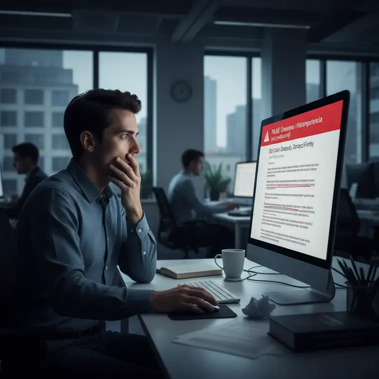 Konsultacja z działem HR po zniesławieniu w mailu do całego zespołu w pracy, omówienie naruszenia dóbr osobistych i możliwych konsekwencji dla sprawcy